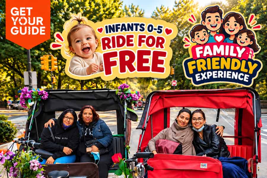 Das Beste des Central Parks: Die beliebteste Pedicab-Tour in NYC. Foto: GetYourGuide Das Beste des Central Parks: Die beliebteste Pedicab-Tour in NYC. Foto: GetYourGuide