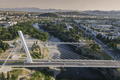 Podgorica Autofahrt, Doclea Stadt, Weinverkostung, Niagarafälle