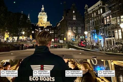 Crucero por el Festival de la Luz de Ámsterdam con bebidas calientes opcionalesCrucero Fiesta de la Luz de Ámsterdam con 1 Bebida