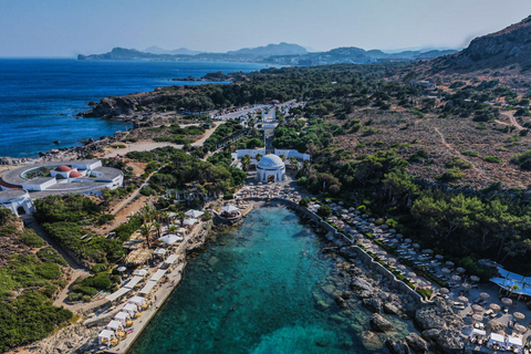 Båtutflykt till Anthony Quinn&#039;s Bay (mat och dryck ingår)Biljetter till segelbåt + Transfer Kiotari, Gennadi, Fanes