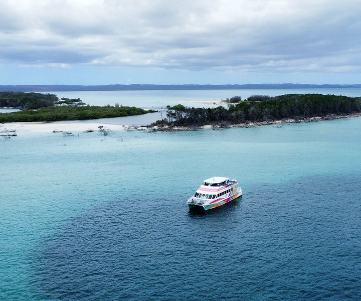 Hervey Bay: Scenic Fraser Island Fun Cruise