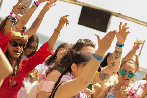 Ibiza: Formentera Boat with Open Bar, 3 meals & Sunset Party ADVANCE: Standard selection of food & open bar option