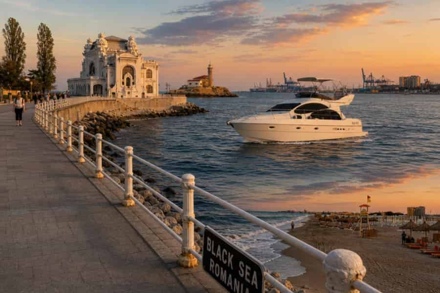 Ab Bukarest: Minivan-Tagestour nach Constanța, Schwarzes Meer, Aussicht, Ovidiu-Platz. Foto: GetYourGuide Ab Bukarest: Minivan-Tagestour nach Constanța, Schwarzes Meer, Aussicht, Ovidiu-Platz. Foto: GetYourGuide
