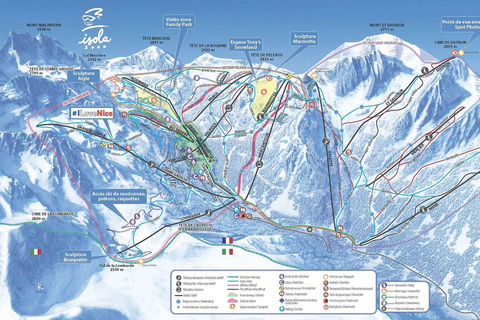 Desde Cannes o Niza: Excursión de un día a esquiar en los Alpes