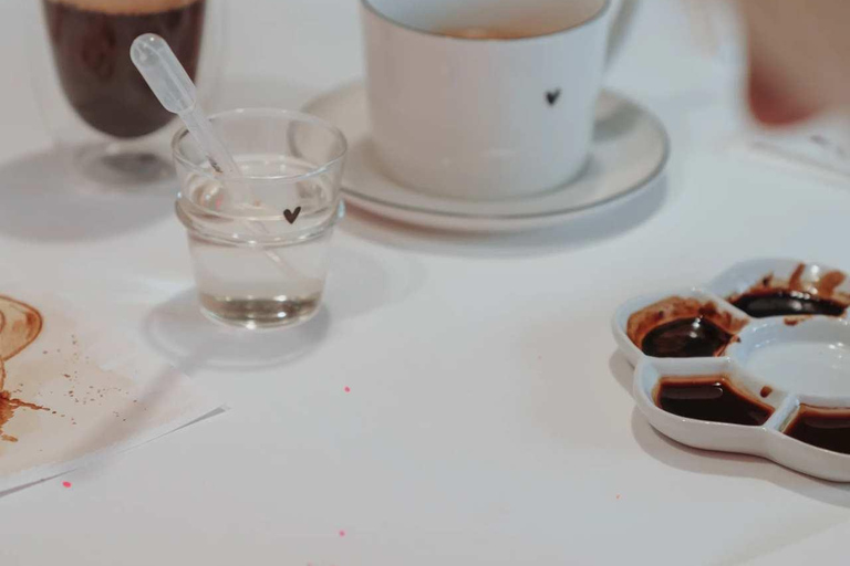 Leipzig: Coffee Painting Workshop with Framed Artwork