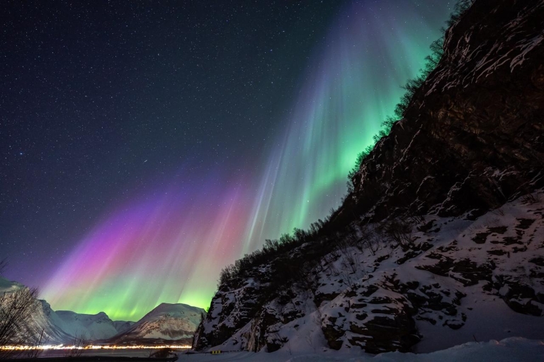 Tromsø : Chasse aux aurores boréales guidée avec portrait