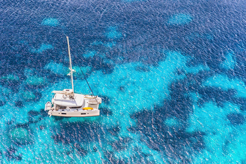 Isla Mujeres: Catamarán, snorkel, barra libre y buffetCatamarán con barra libre (sin comida)