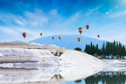 Side: Pamukkale & Hierapolis Day Tour with Balloon Option From Side: Ballon Flight+Breakfast+Extra Entry Fees