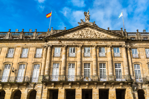 Santiago de Compostela: Private Guided Tour with Your Phone Santiago: The Fonseca Code and the Stonemasons with Physical Kit and Live Guide