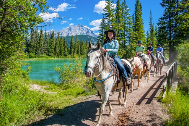 Visit Banff National Park 1-Hour Bow River Horseback Ride in Canmore, Alberta, Canada