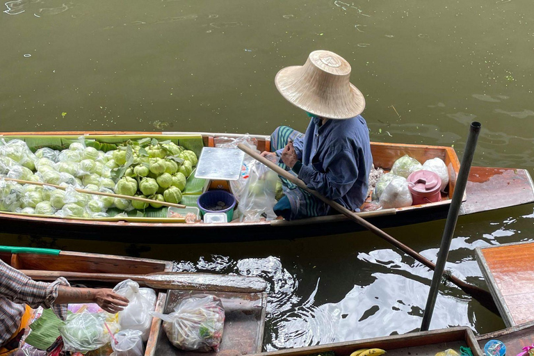 Floating Market on Paddle Boat & Dragon Temple Private Tour Private transport, Paddle Boat Ride + Live Tour Guide