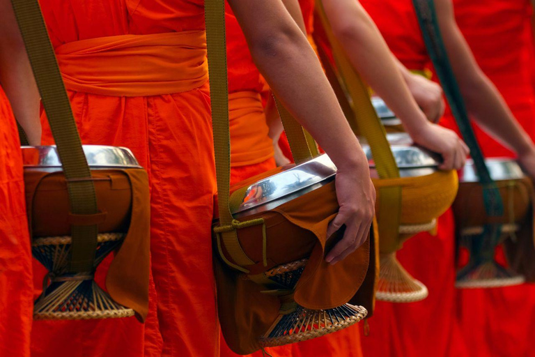 Luang Prabang: Alms Giving & Kuang Si Waterfall Private Tour