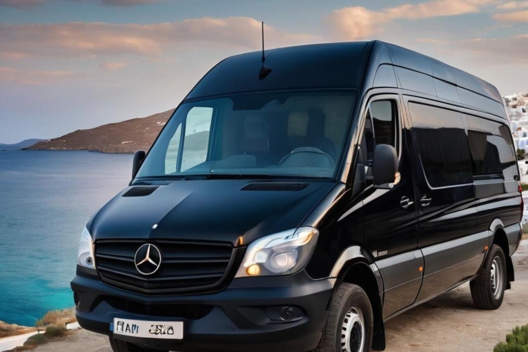 Privé transfer: Van je hotel naar Mykonos Stad-minibus