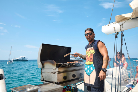 Ibiza: Formentera Sailing Catamaran with BBQ & Snorkeling