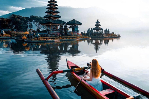 Bali: Monkey Forest, Waterfall, Swing & Beratan Lake Temple Private Tour Without Entrance Tickets