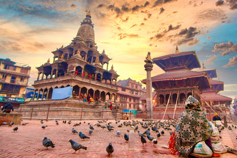 Katmandou : Les 4 principaux sites de l'UNESCO : visite privée/en groupe avec déjeunerVisite de groupe - 4 visites du patrimoine