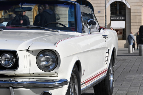 Paris: Vintage Mustang Tour & Local Guide with Hotel Pickup Paris Highlights | 1-Hour Mustang Express Tour