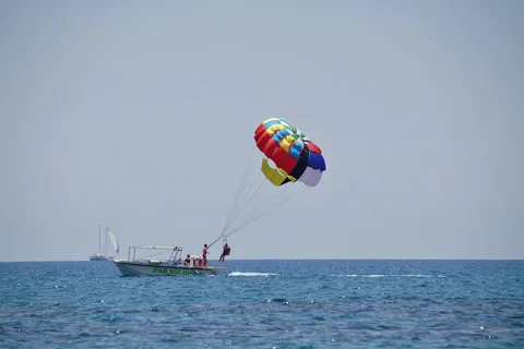 Santorini: Parasailing Flight Experience at Black Beach