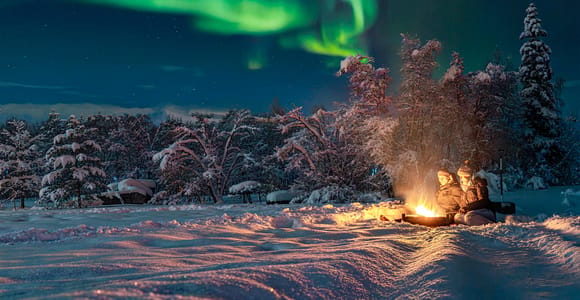 Kiruna: Northern Lights Hunt with Moose Sausage BBQ