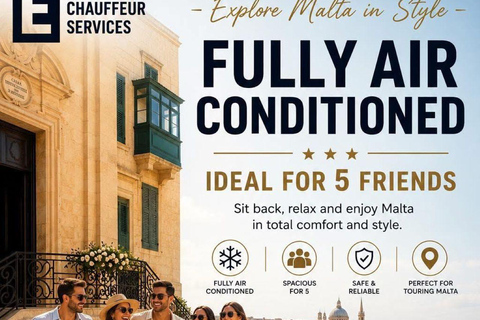 Malta: Private 4-Hour Tour in a Vintage 1958 Cadillac