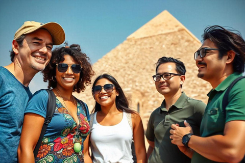 Hurghada: Giza Pyramids Day Trip with Nile Boat Tour Option Tour with Nile Boat Cruise