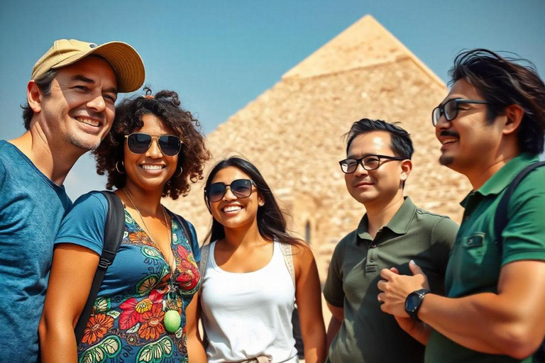 Hurghada: Giza Pyramids Day Trip with Nile Boat Tour Option Tour With Entry Fees, Lunch & Inside Great Pyramid