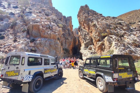 Crete: Zaros and Trypiti Gorge Off-Road Tour w/ Lunch & Wine Crete: Trypiti Gorge and South Cretan sea Safari