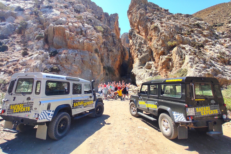 Crete: Zaros and Trypiti Gorge Off-Road Tour w/ Lunch & Wine Crete: Trypiti Gorge and South Cretan sea Safari