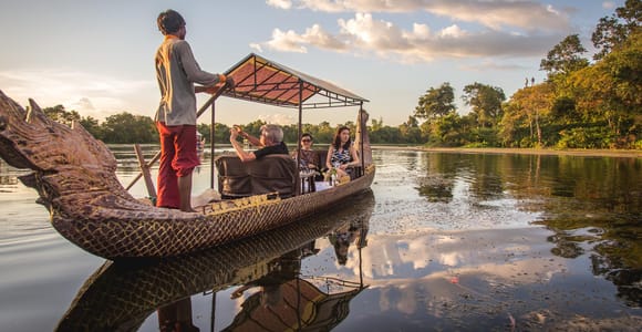 Angkor Bike tour & Gondola Sunset Boat w/ Drinks & Snack