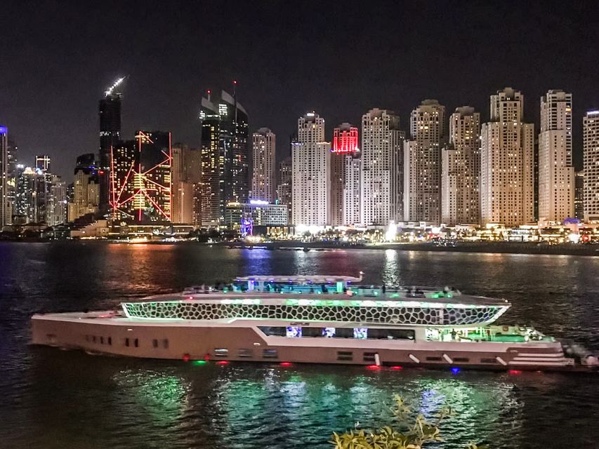 Dubai: Mega Yacht Cruise with Buffet Dinner | GetYourGuide
