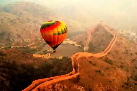 Jaipur: Hot Air Balloon Ride over Amber Fort at Sunset