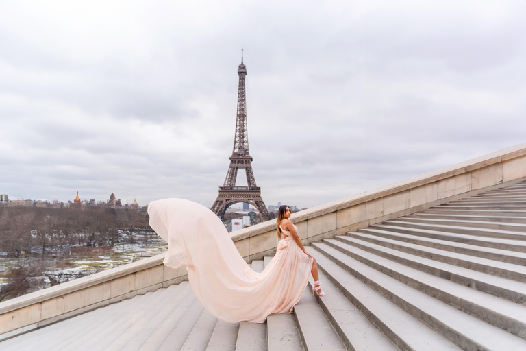 Parigi: Servizio fotografico privato di Flying-dress @jonadress