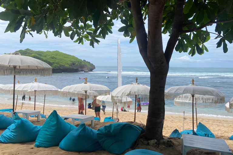 Relaxing Beach in Yogyakarta: Canoeing, Bean Bag & Coconut