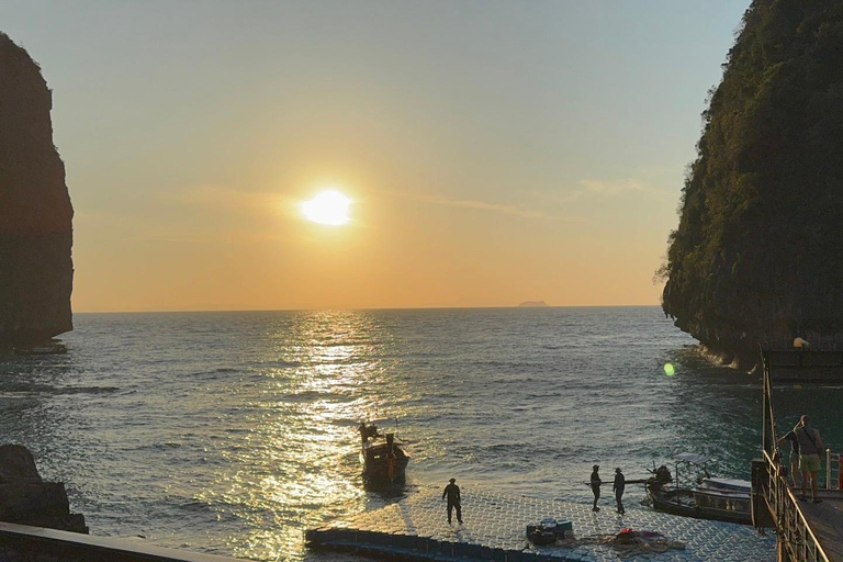 From Phi Phi: Morning/Afternoon Phi Phi Island Longtail Boat Half-Day Morning Phi Phi Island by Longtail Boat