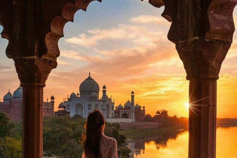 Agra Evening Tour with Sunset view of Taj Mahal By Car Agra: Sunset Tour of Agra Fort, Baby Taj & Mehtab Bagh