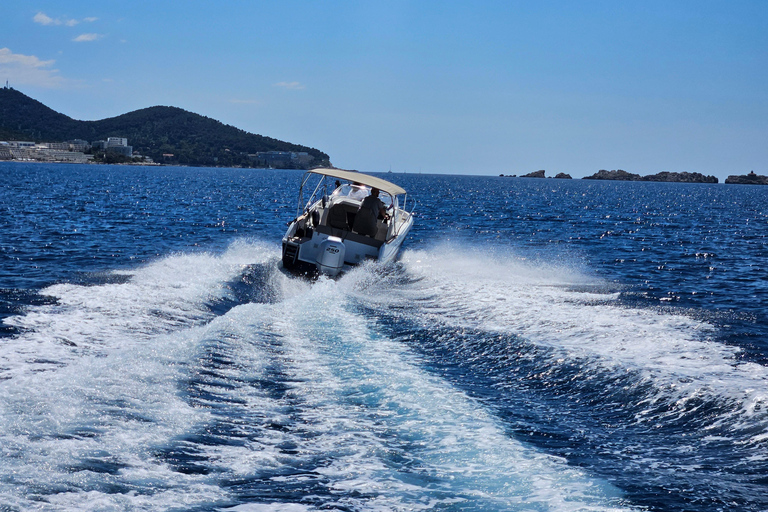 Elaphite Islands; Blue Cave, Sandy Beach private tour Elaphite Islands, Blue Cave private Speedboat Experience 4h