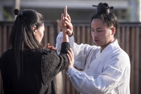 Chinesischer Kungfu-Kurs im Hutong-Hof neben der Verbotenen Stadt