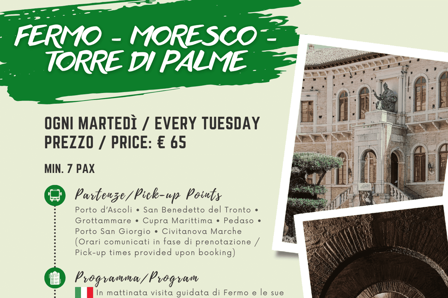 Fermo, Moresco e Torre di Palme: Tour l'incanto del Fermano