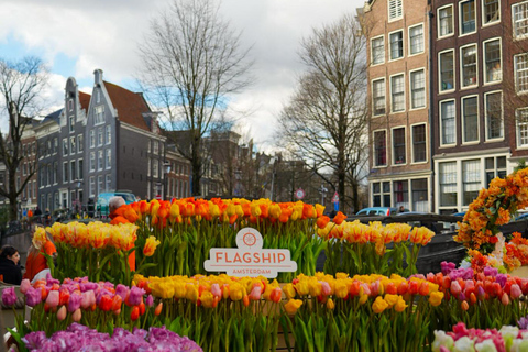 Amsterdam : Premium Tulip Boat Canal TourVisite des tulipes depuis la Maison d&#039;Anne Frank