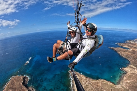 Tandem paragliding flight in Tenerife. Gold Flight package
