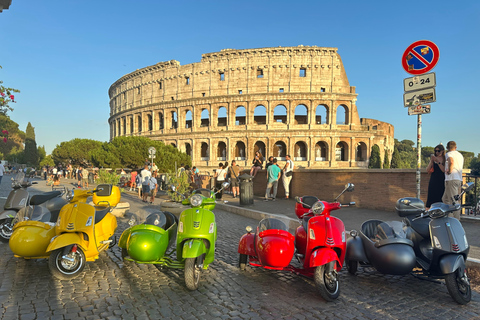 Rzym: Vespa Sidecar Tour z odbiorem z hotelu