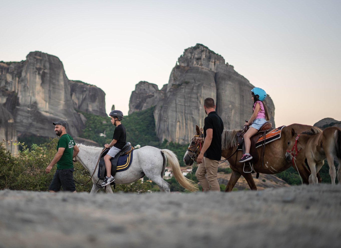 Kastraki: Ridning ved solnedgang i Meteora