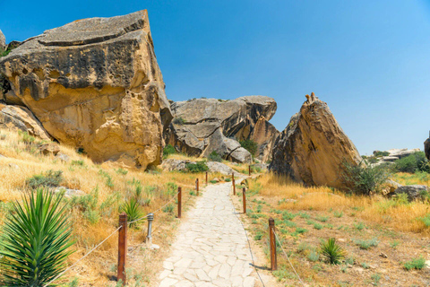 From Baku: Gobustan, Mud Volcanoes, and Fire Temple Tour Group T without pick-up & drop-off