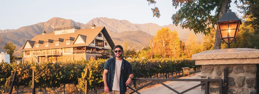 Santiago : Coucher de soleil à la Vinicola Alyan Family