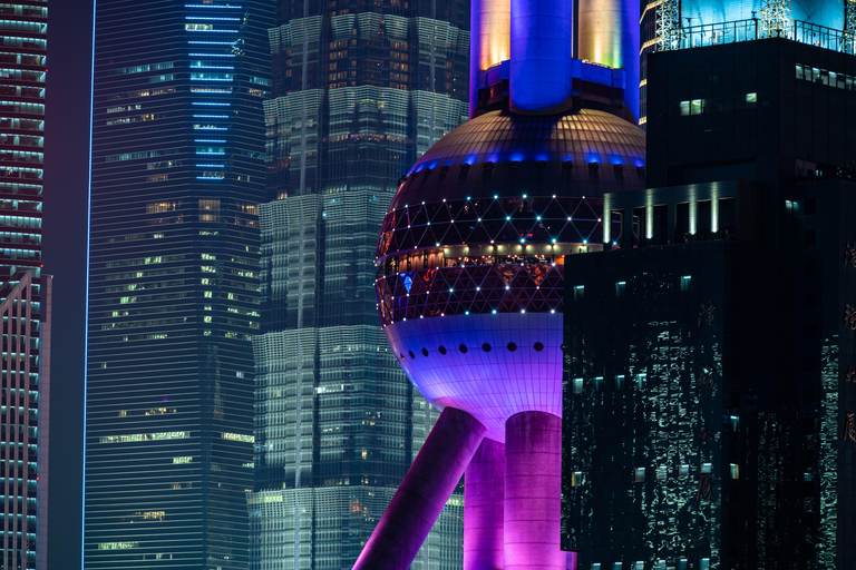Shanghai: Oriental Pearl Tower Entry & Glass Skywalk Oriental Pearl Tower: Revolving Buffet & Two-Sphere Ticket