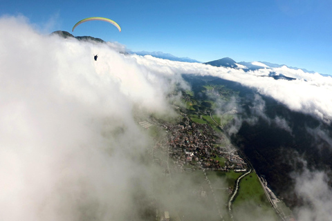 Fulpmes Schlick2000 - Winter Tandem Paragliding Flight Stubaital: Rollercoaster Action Winter Paragliding Flight