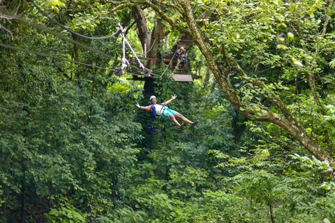 Damajagua: Aventura em tirolesa e cachoeira com almoço