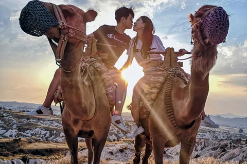 Sunrise and Sunset Camel Ride with Stunning Cappadocia Views