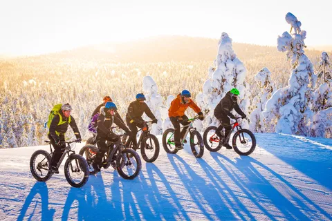 Vinter Elektrisk Fatbike Upplevelse