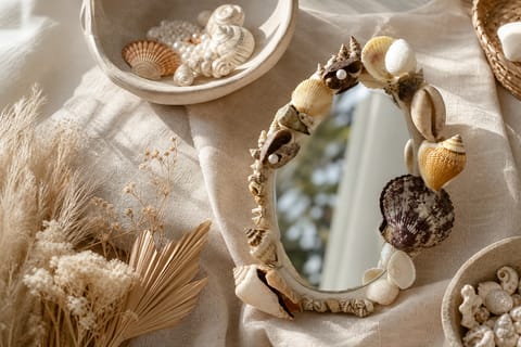 Canggu: Pearl & Shell Mirror Workshop with Natural Shells